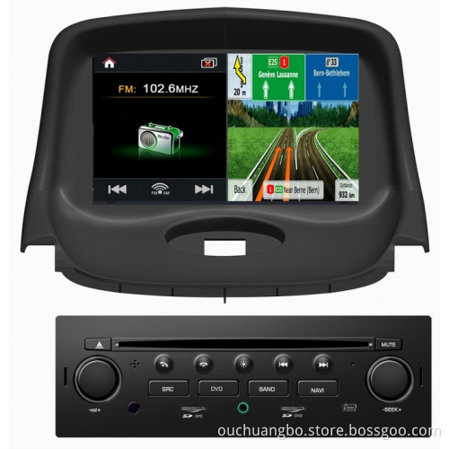 Ouchuangbo S100 audio DVD gps radio navi Peugeot 206 2008-2012